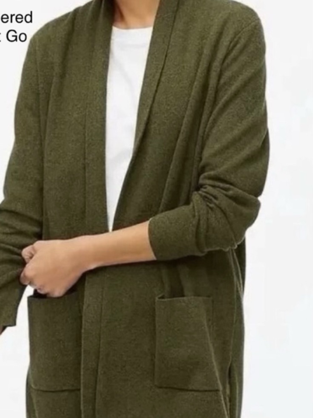 J. Crew Olive Green Knit Cardigan
